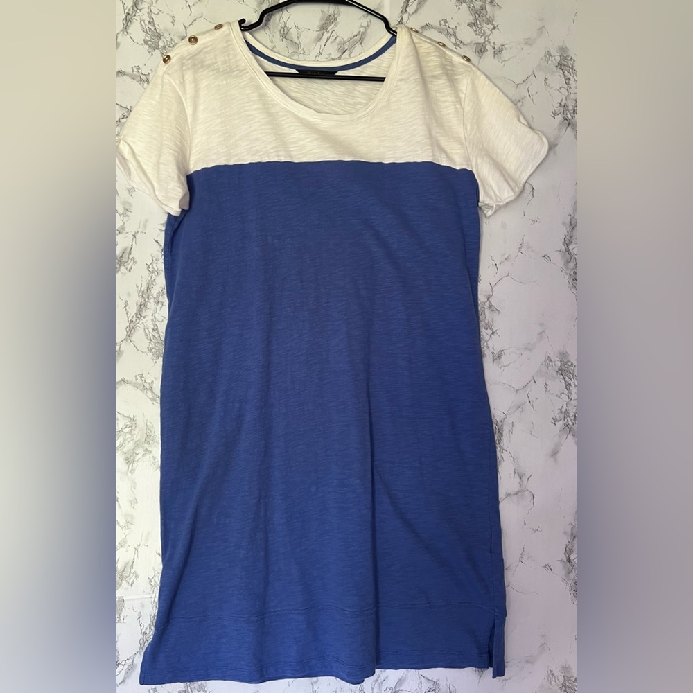 Nicole Miller New York Color Block T Shirt Dress Size Large
